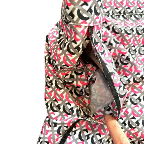 Golftini golf skort size 6 hot pink white grey black faux wrap zipper pocket NWT - Picture 7 of 12